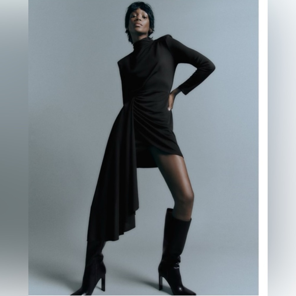 Zara Gathered Short Dress